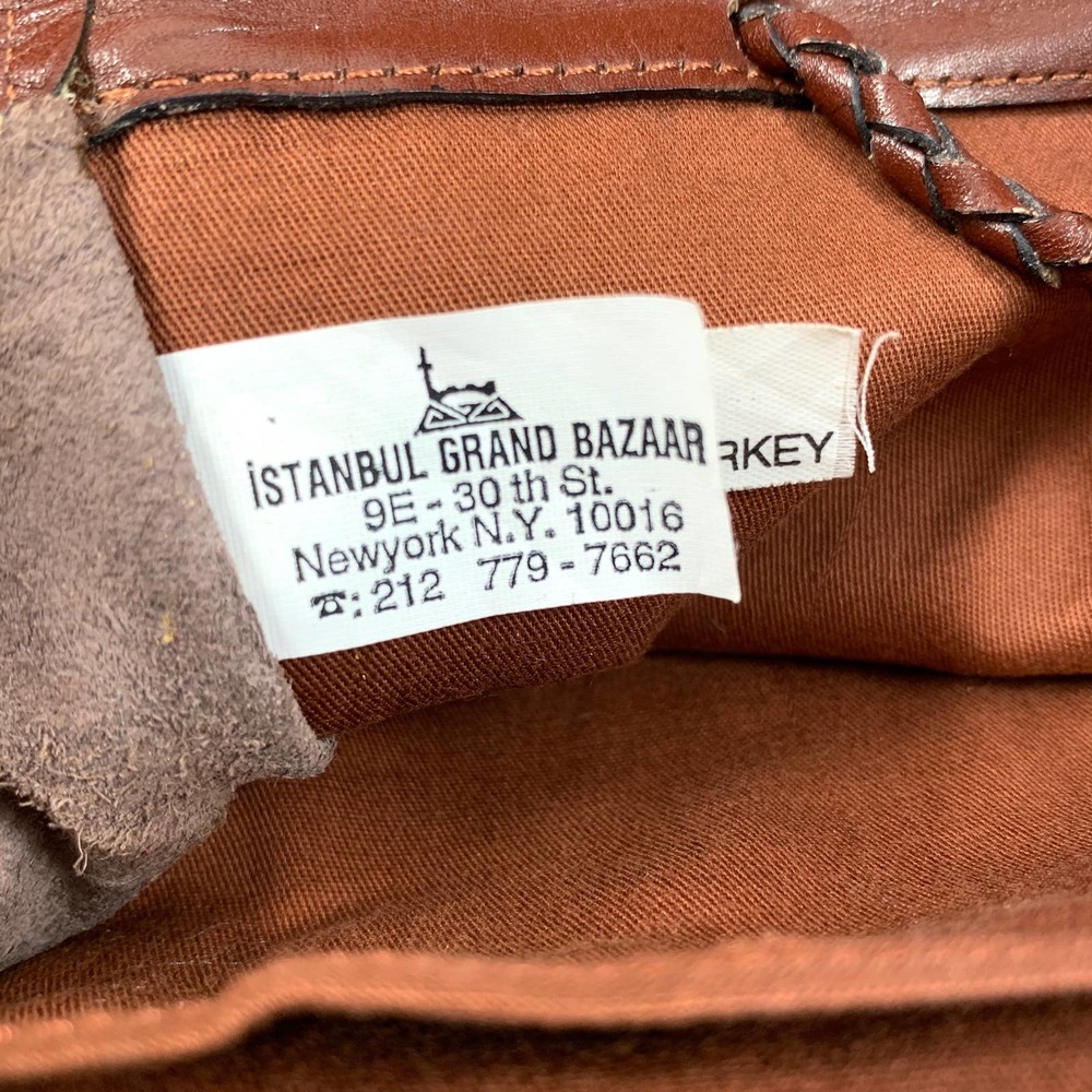 ❌SOLD❌ VTG hand made Turkish wool and leather wallet bag - Picture 10 of 11